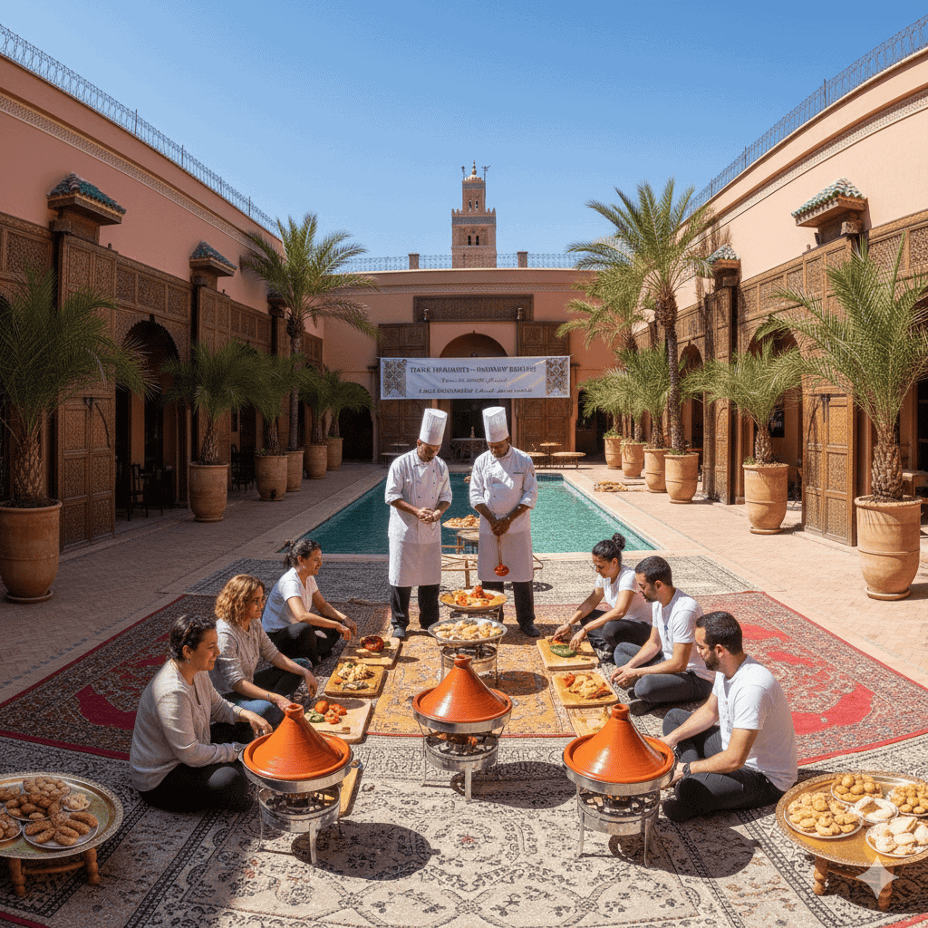 Team building Marrakech : cours de cuisine